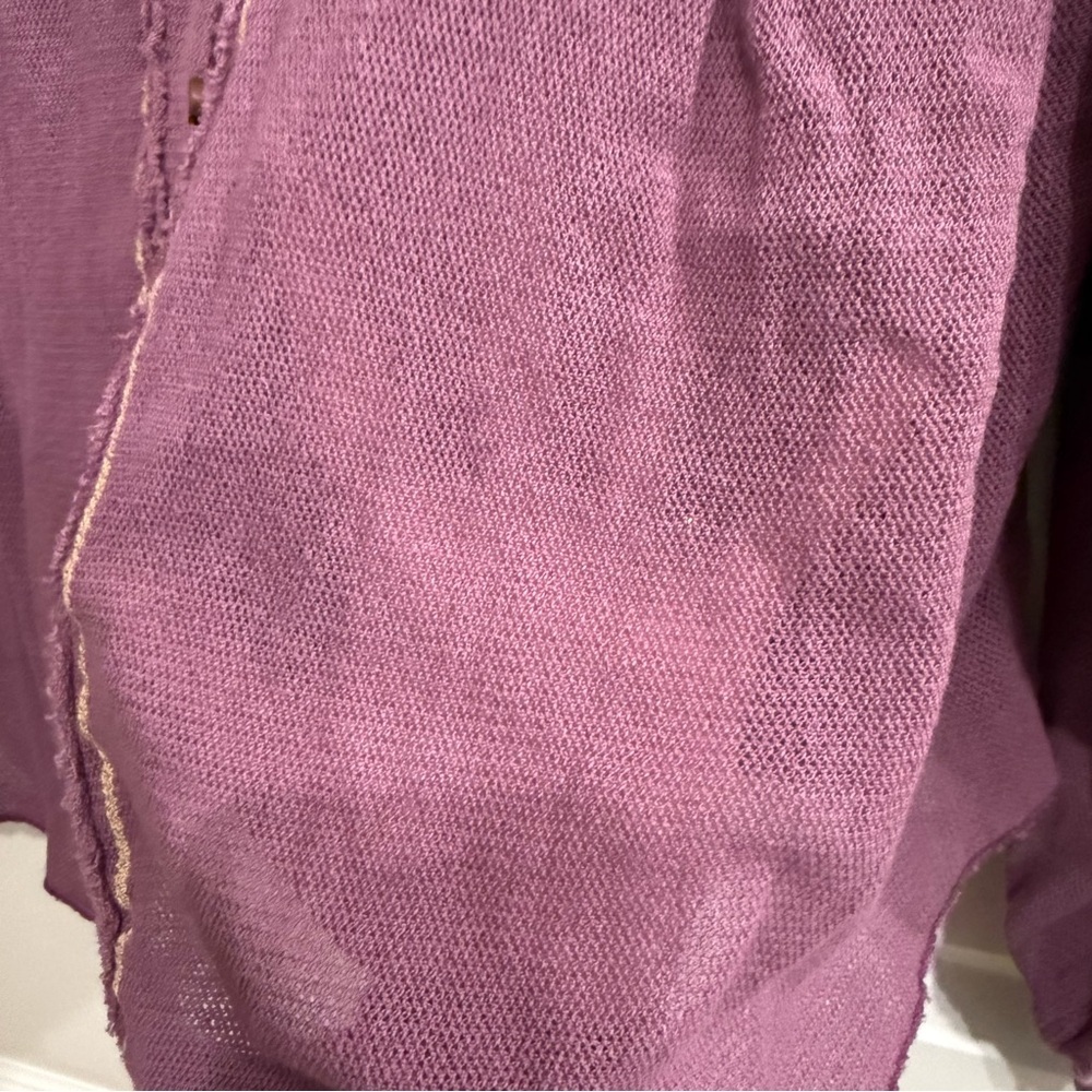 Free People Margie Balloon Sleeve Embroidered Top in Dusty Violet - Picture 8 of 10